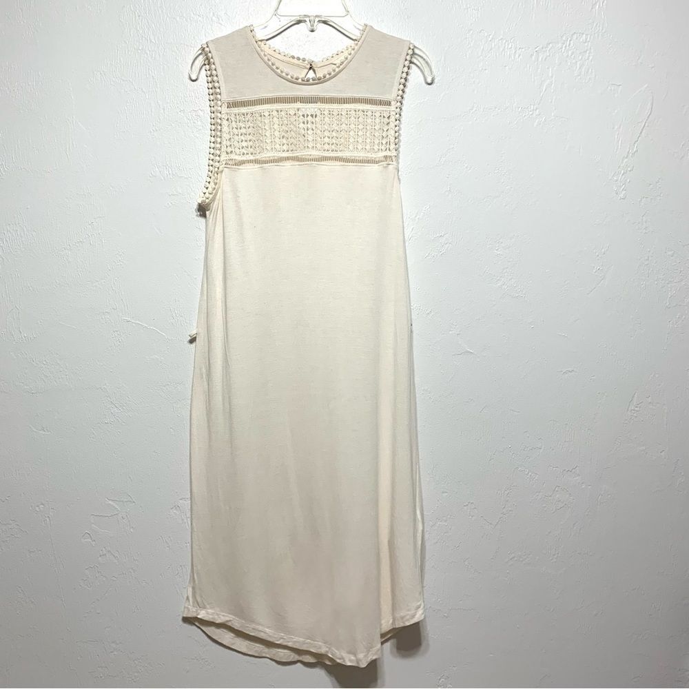 H&M Cream White Tank Top Shift Dress Sundress size Extra Small XS